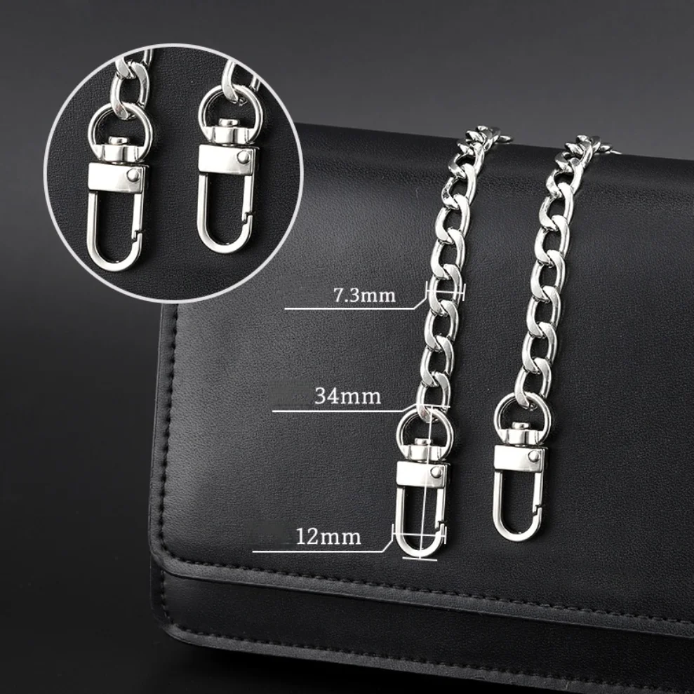 40/60/90/100/110/120cm Bag Chain Strap Handle Shoulder Crossbody Handbag Bag Metal Replacement Chains Bag Parts Accessories