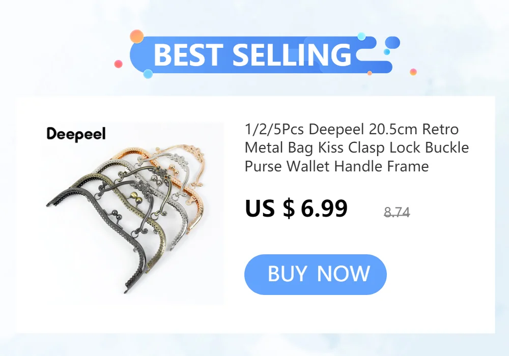 1/2/5Pcs Deepeel 16.5cm Fashion Metal Embossing Handles Purse Handbags Frame Kiss Clasp DIY Sewing Close Hardware Accessories