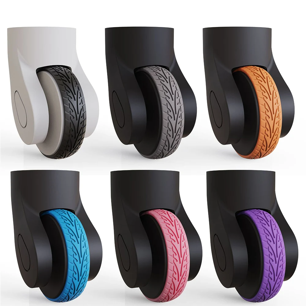 4/8PCS Luggage Wheels Protector Silicone Suitcase Parts Axles Wheels Protector Reduce Noise  Damping Trolley Box Casters Cover