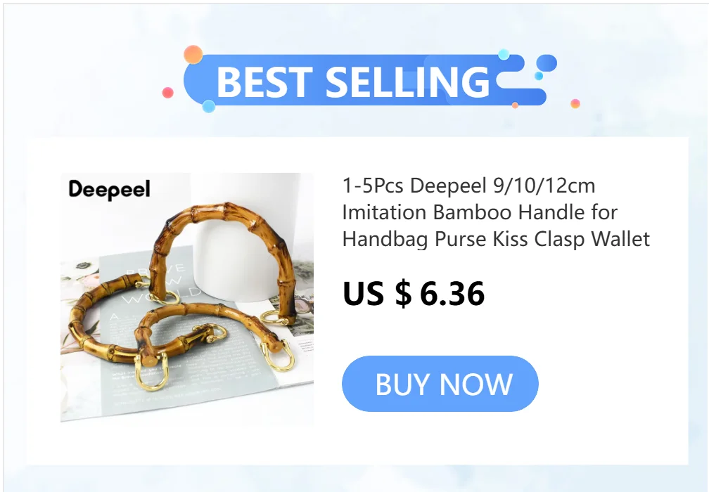 Deepeel 2/4Pcs 12-18cm Natural Wooden Handbag Handle D-ring Frame Handles for Purse Woven Bag DIY Luggage Crafts Accessories