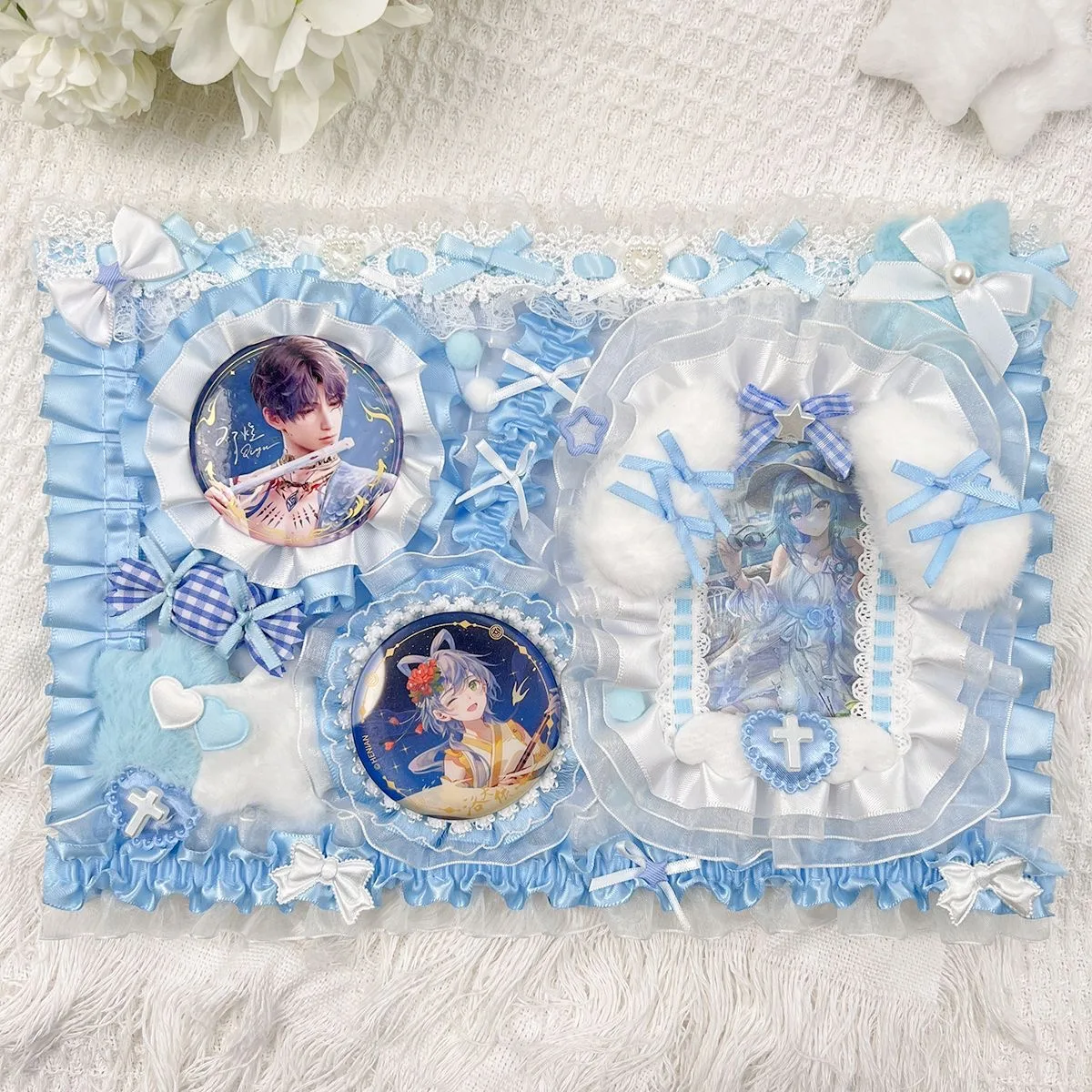 ita bag accessories Pin Display Board Ita-Board Handmade Lace Backplate Board DIY Badge Holder Insert Y2K Bag Charm decoration