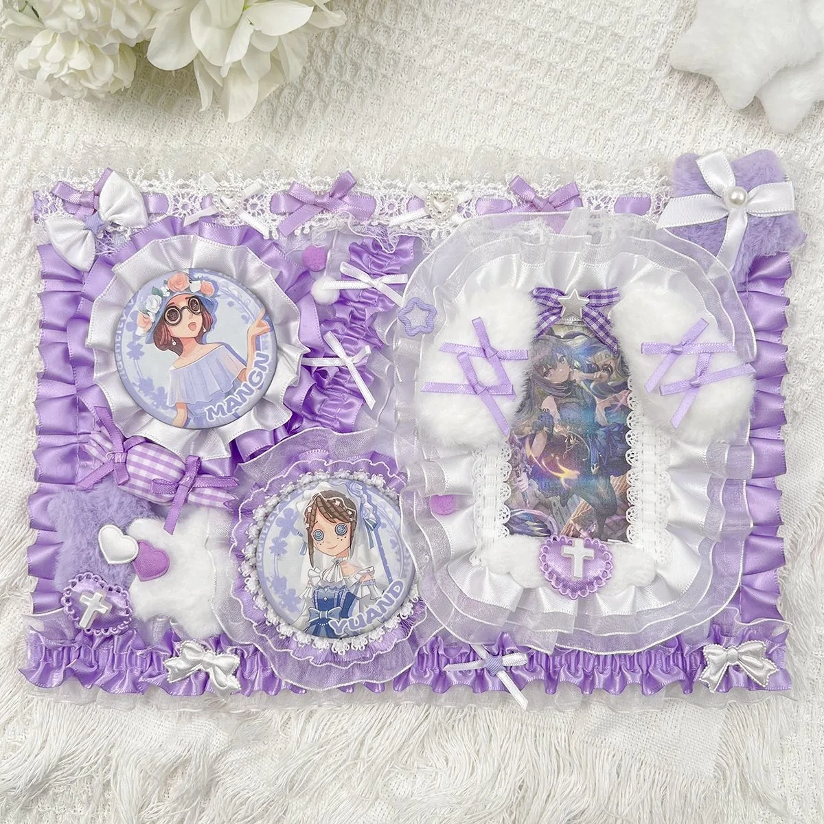 ita bag accessories Pin Display Board Ita-Board Handmade Lace Backplate Board DIY Badge Holder Insert Y2K Bag Charm decoration