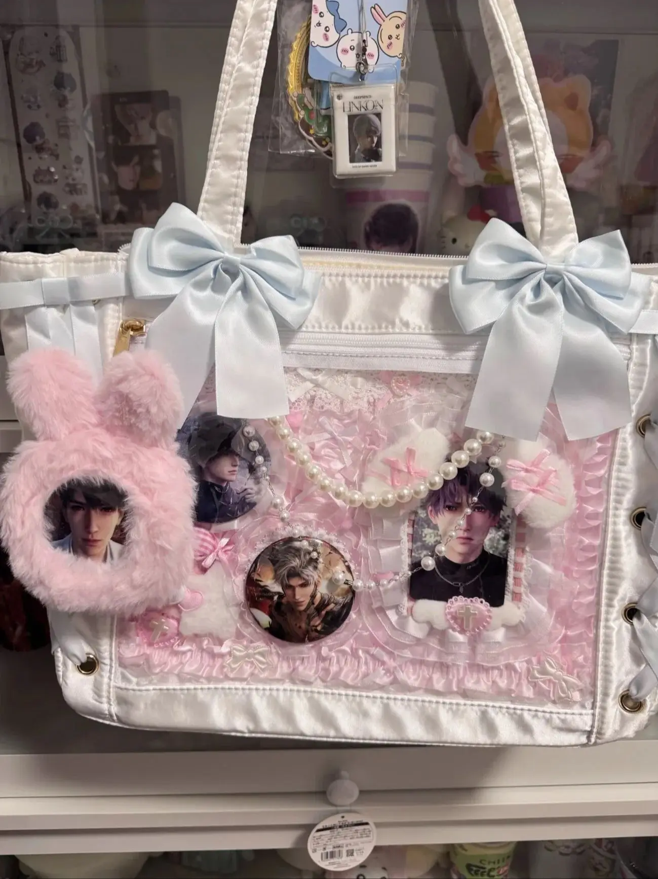 ita bag accessories Pin Display Board Ita-Board Handmade Lace Backplate Board DIY Badge Holder Insert Y2K Bag Charm decoration