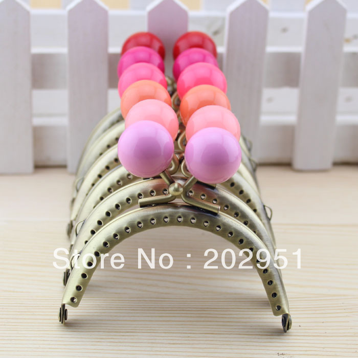 10PCS 8.5cmSemicircle Metal Purse Frame Kiss Clasp Handle For Bag Sewing Craft Tailor Sewer Bag Accessory Mix Color wholesale