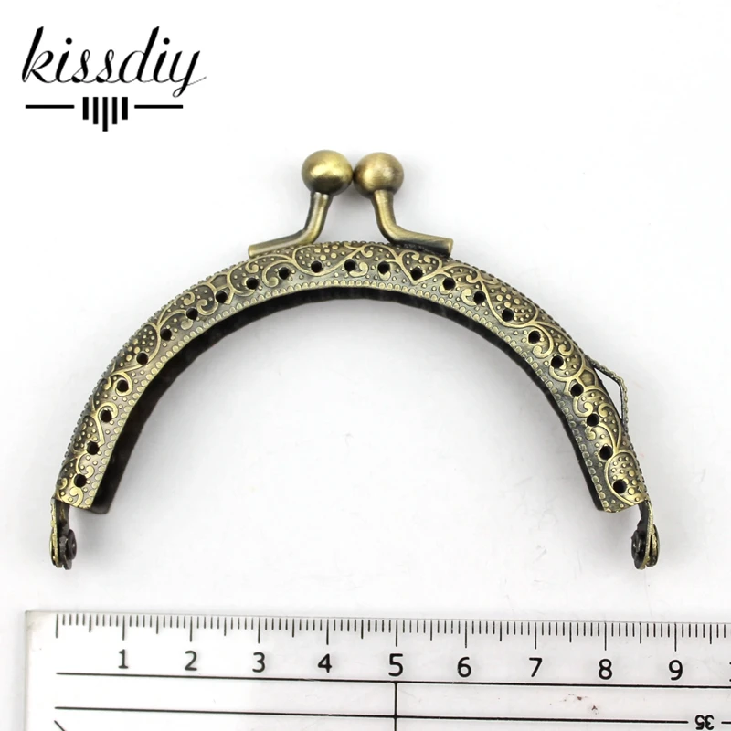 10PCS 8.5cmSemicircle Metal Purse Frame Kiss Clasp Handle For Bag Sewing Craft Tailor Sewer Bag Accessory Mix Color wholesale