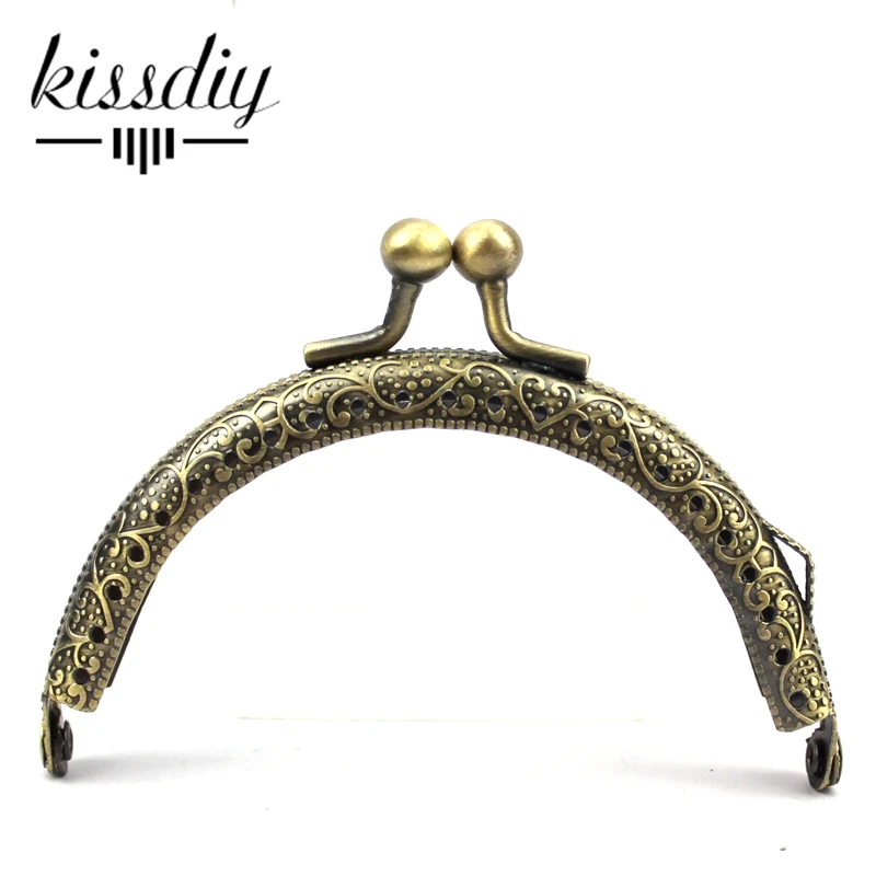 10PCS 8.5cmSemicircle Metal Purse Frame Kiss Clasp Handle For Bag Sewing Craft Tailor Sewer Bag Accessory Mix Color wholesale