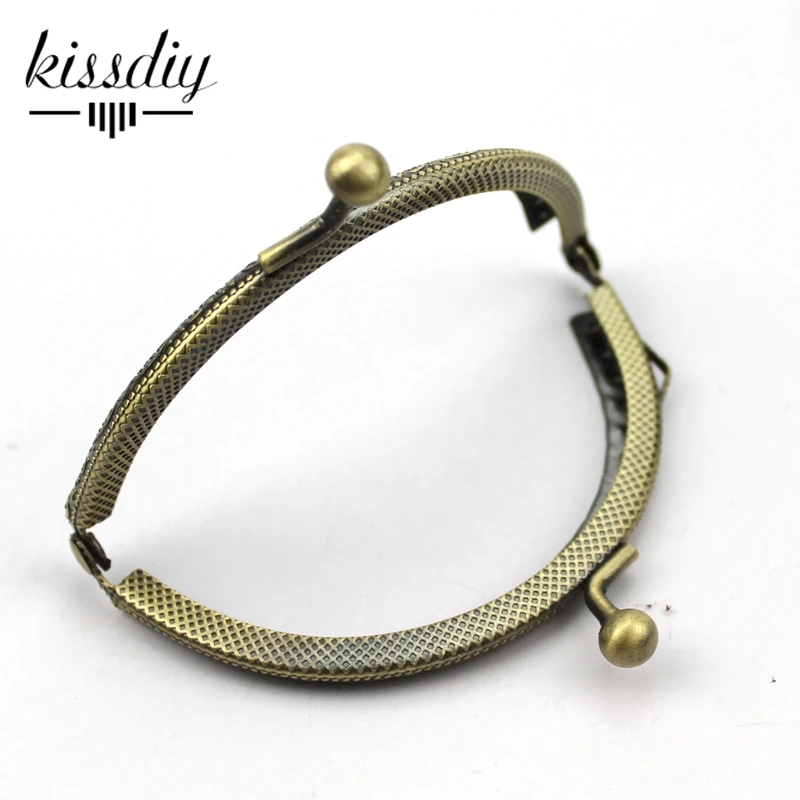 10PCS 8.5cmSemicircle Metal Purse Frame Kiss Clasp Handle For Bag Sewing Craft Tailor Sewer Bag Accessory Mix Color wholesale
