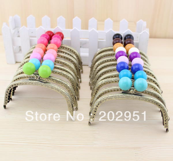 10PCS 8.5cmSemicircle Metal Purse Frame Kiss Clasp Handle For Bag Sewing Craft Tailor Sewer Bag Accessory Mix Color wholesale