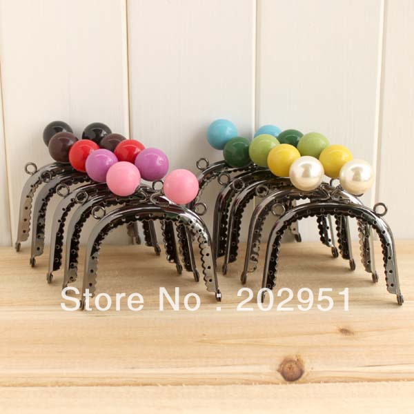 10PCS 8.5cmSemicircle Metal Purse Frame Kiss Clasp Handle For Bag Sewing Craft Tailor Sewer Bag Accessory Mix Color wholesale