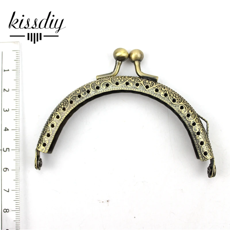 10PCS 8.5cmSemicircle Metal Purse Frame Kiss Clasp Handle For Bag Sewing Craft Tailor Sewer Bag Accessory Mix Color wholesale