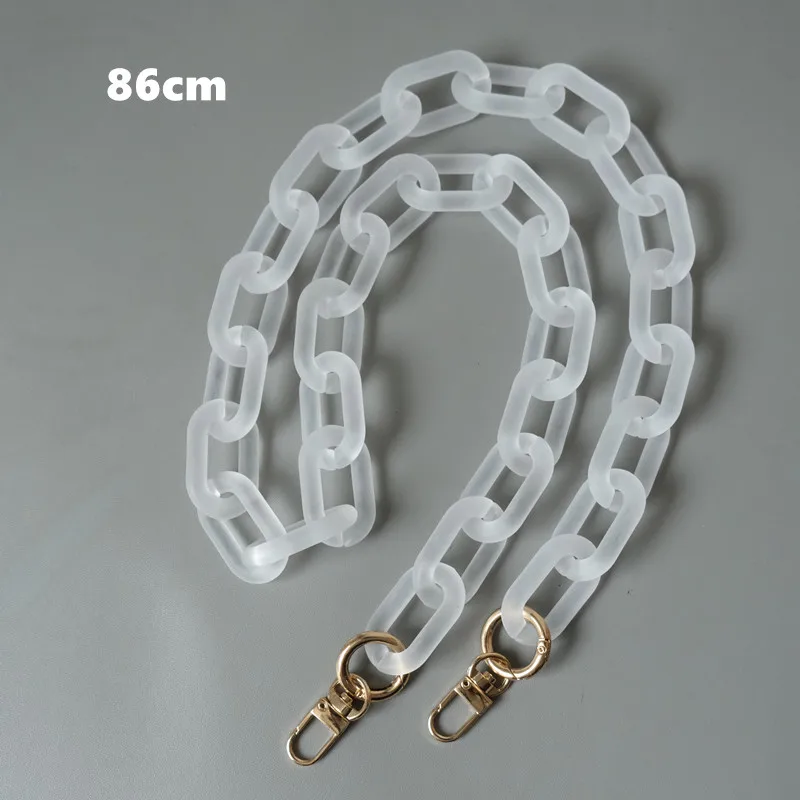 New Fashion Woman Handbag Accessory Parts White Red Pink Candy Acrylic Resin Chain Luxury Strap Women Shoulder Cute Clutch Chain