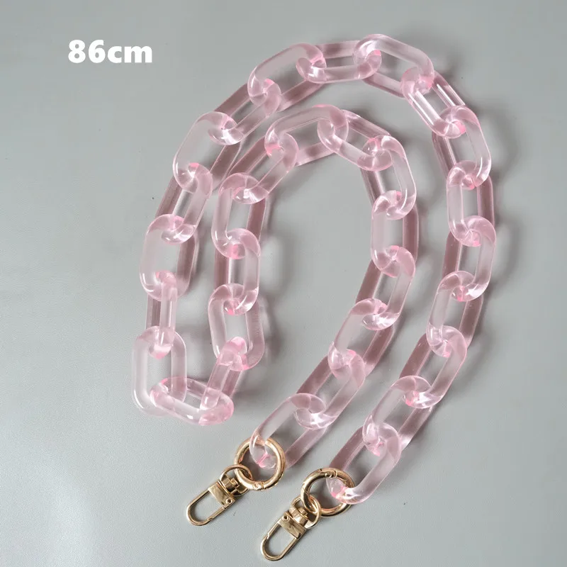 New Fashion Woman Handbag Accessory Parts White Red Pink Candy Acrylic Resin Chain Luxury Strap Women Shoulder Cute Clutch Chain
