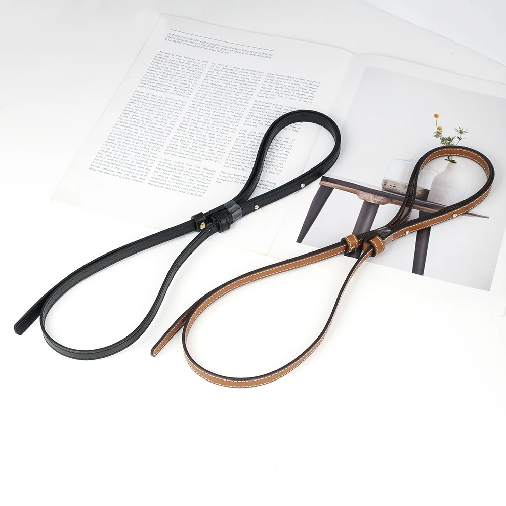 Adjustable Fashion Knitted Bag Strap Cow Leather Shoulder Bag Shoulder Straps Simple Crossbody Bag Shoulder Strap Bag Accessory