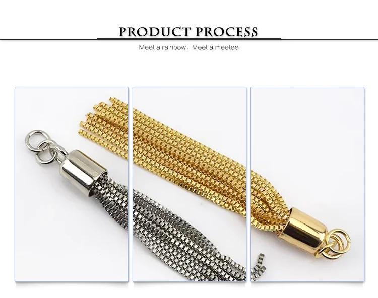 2/4/10Pcs 95mm Metal Tassel Decoration Buckles Bags Pendant Keychain for Purses Handbags DIY Handmade Craft Tassels Accessories