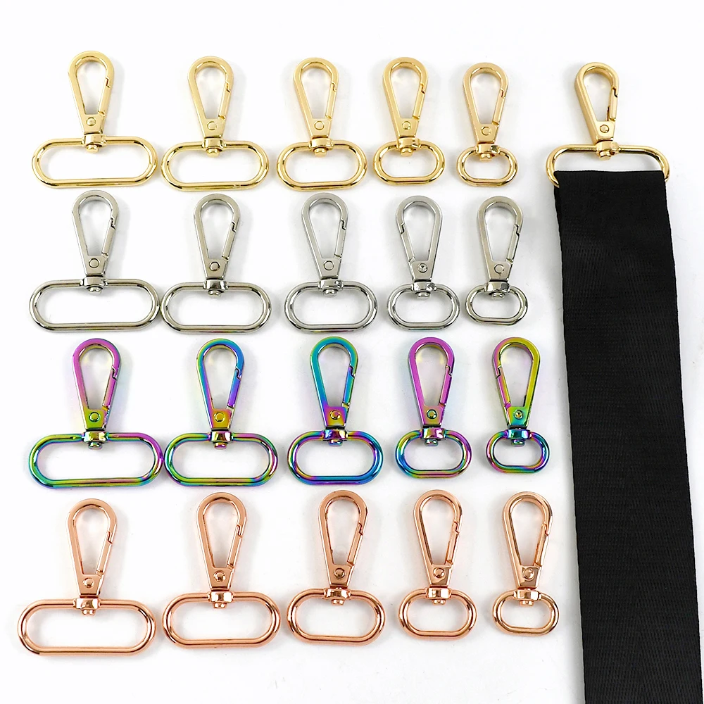 10Pcs 16-50mm Metal Bags Strap Buckles Lobster Clasp Swivel Trigger Clips Carabiner Snap Hook DIY Handbag KeyChain Accessories