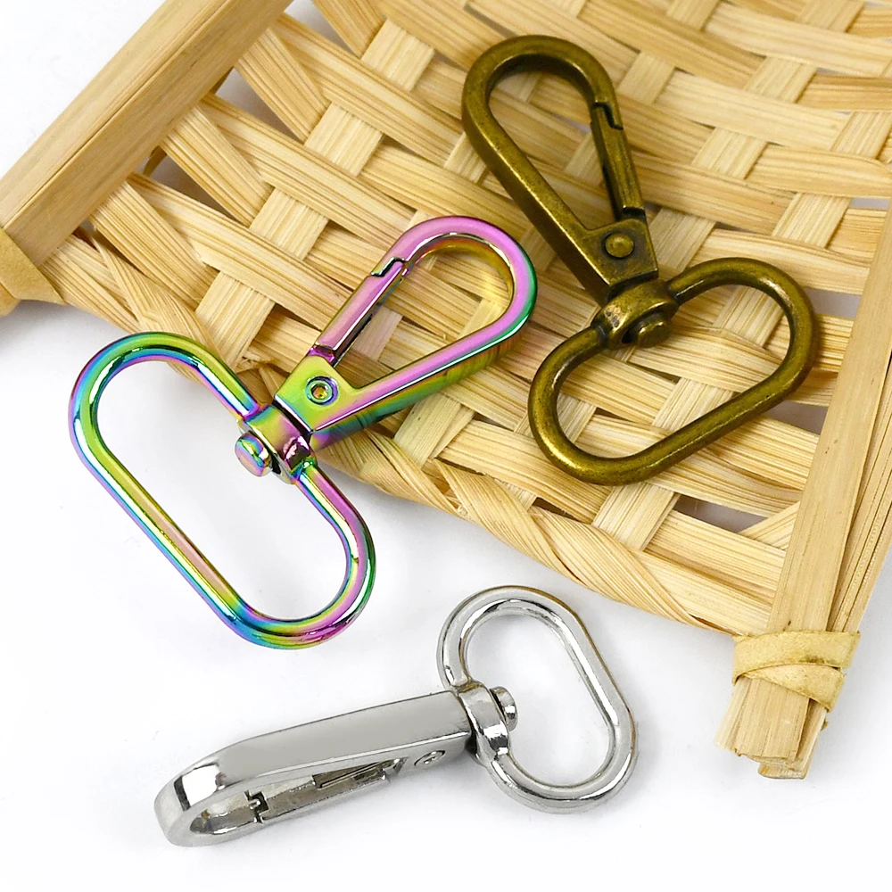 10Pcs 16-50mm Metal Bags Strap Buckles Lobster Clasp Swivel Trigger Clips Carabiner Snap Hook DIY Handbag KeyChain Accessories