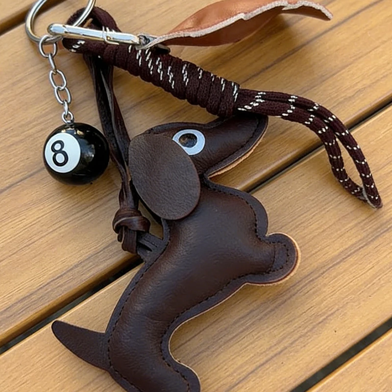 New Sausage Dog Bag Charm Keychain DIY Pendant, Sausage Dog Handbag Wallet Hanging Decorative , Keychain Accessories
