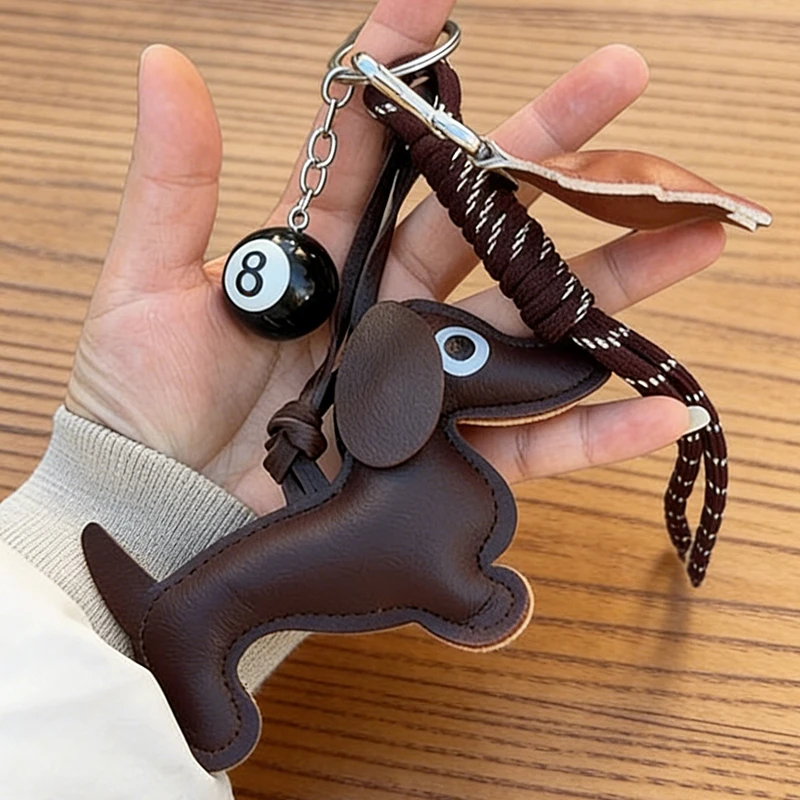 New Sausage Dog Bag Charm Keychain DIY Pendant, Sausage Dog Handbag Wallet Hanging Decorative , Keychain Accessories