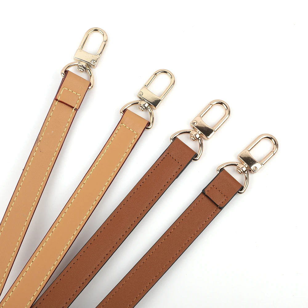Genuine Leather Bag Strap Handbags Handles for Handbag Short Bag Strap Purse Strap Silver Gold Buckle Replacement Bag Belt Band