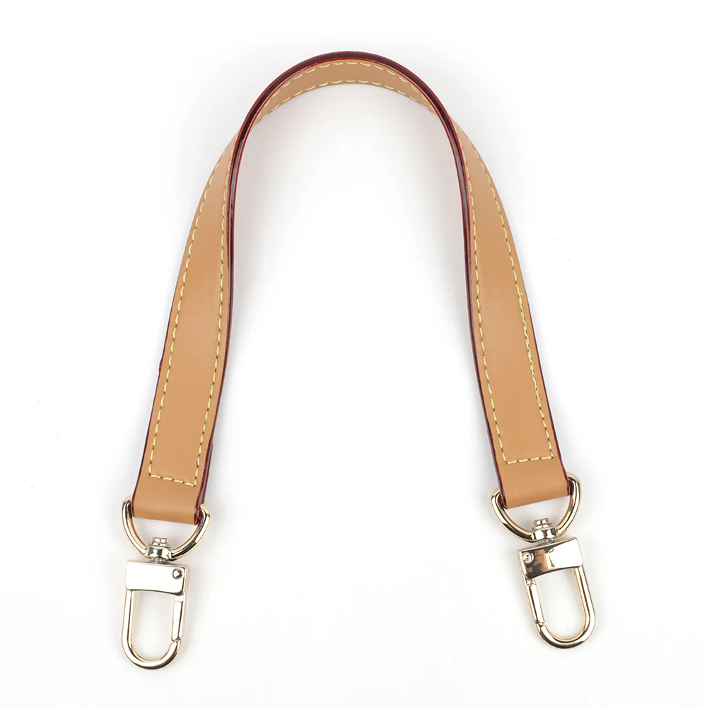Genuine Leather Bag Strap Handbags Handles for Handbag Short Bag Strap Purse Strap Silver Gold Buckle Replacement Bag Belt Band