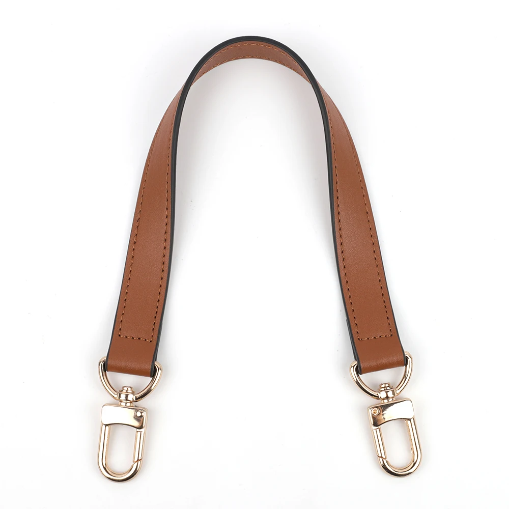 Genuine Leather Bag Strap Handbags Handles for Handbag Short Bag Strap Purse Strap Silver Gold Buckle Replacement Bag Belt Band