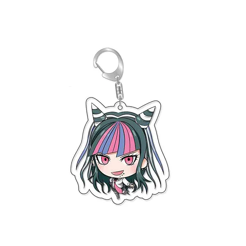 Monokuma Danganronpa Naegi Makoto Anime Keychain Cartoon Model Acrylic Keyring Bag Accessory Cute Gift