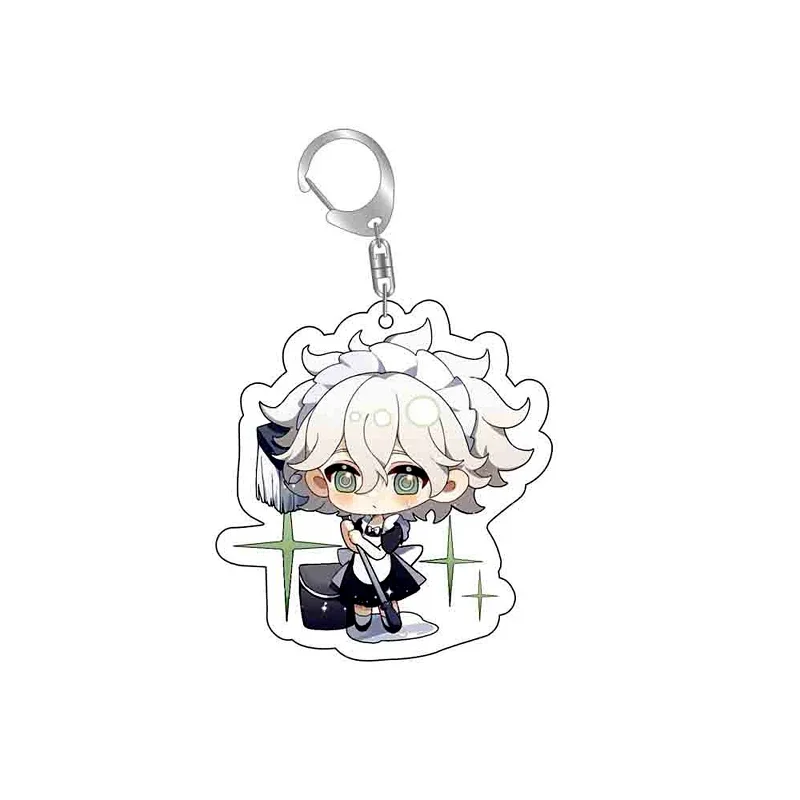 Monokuma Danganronpa Naegi Makoto Anime Keychain Cartoon Model Acrylic Keyring Bag Accessory Cute Gift