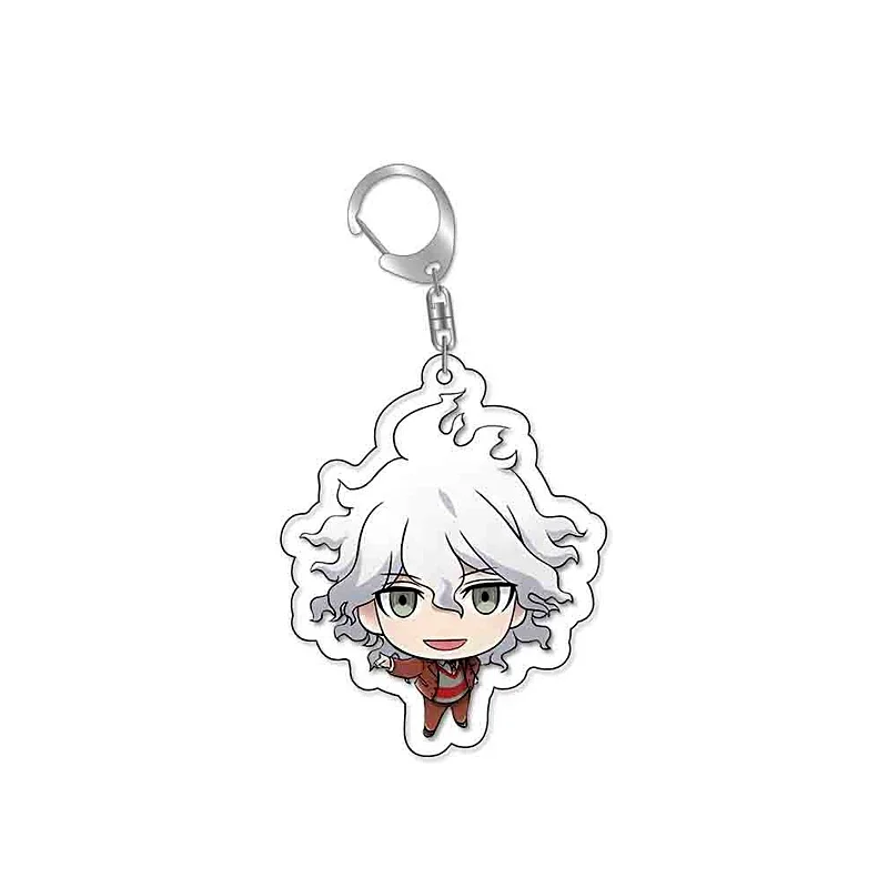 Monokuma Danganronpa Naegi Makoto Anime Keychain Cartoon Model Acrylic Keyring Bag Accessory Cute Gift