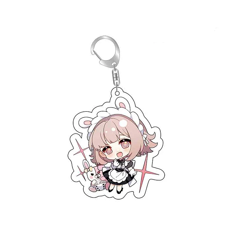 Monokuma Danganronpa Naegi Makoto Anime Keychain Cartoon Model Acrylic Keyring Bag Accessory Cute Gift