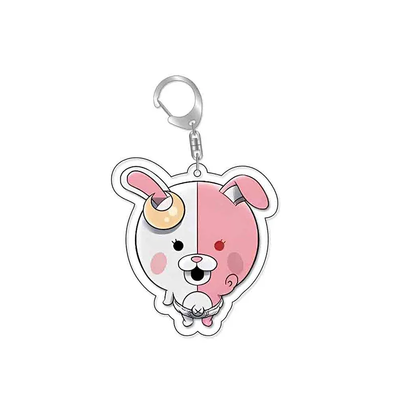 Monokuma Danganronpa Naegi Makoto Anime Keychain Cartoon Model Acrylic Keyring Bag Accessory Cute Gift