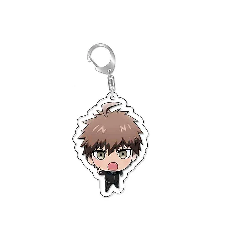 Monokuma Danganronpa Naegi Makoto Anime Keychain Cartoon Model Acrylic Keyring Bag Accessory Cute Gift