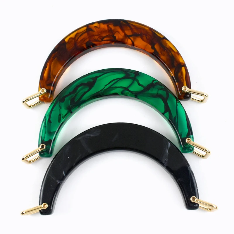 1/2Pcs 11.2cm Resin Women's Bag Handle Amber Acrylic Plastic Handles for Handbag Purse Frame DIY Handmade Craft Bags Accessories