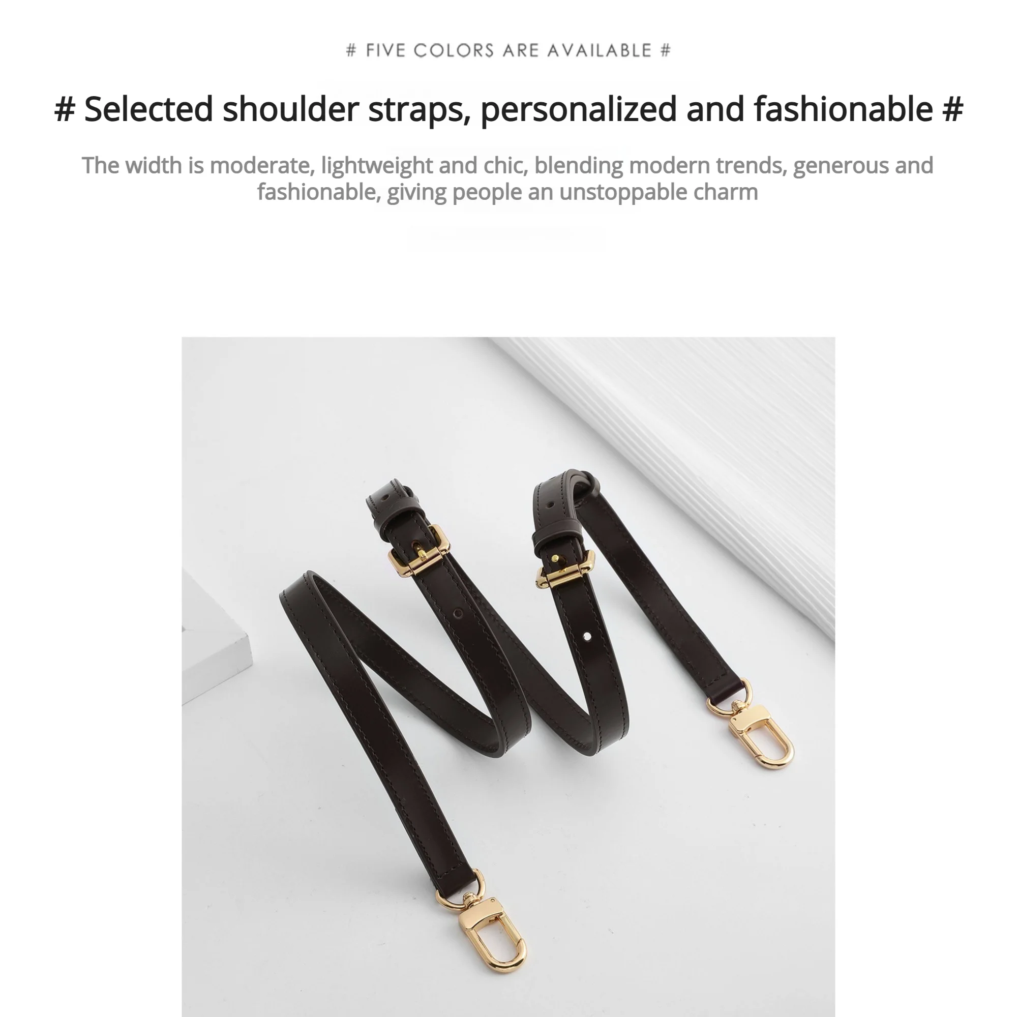 Checkerboard Shoulder Strap For Women Bag Durable Fashion Top Layer Cowhide Leather Crossbody Bag Strap Bag Accessories