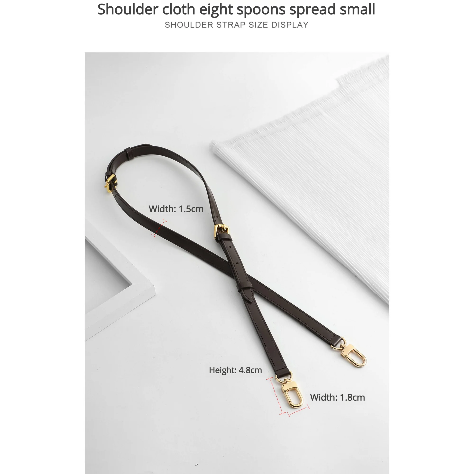 Checkerboard Shoulder Strap For Women Bag Durable Fashion Top Layer Cowhide Leather Crossbody Bag Strap Bag Accessories