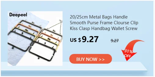 1/2/5Pcs Metal Wood Bead Purse Frame 12.5/16.5/20.5cm Wallet Kiss Clasp Bag Handle DIY Handmade Leather Craft Sewing Accessories