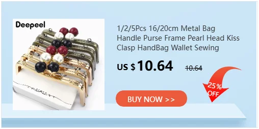 1/2/5Pcs Metal Wood Bead Purse Frame 12.5/16.5/20.5cm Wallet Kiss Clasp Bag Handle DIY Handmade Leather Craft Sewing Accessories