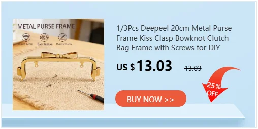 1/2/5Pcs Metal Wood Bead Purse Frame 12.5/16.5/20.5cm Wallet Kiss Clasp Bag Handle DIY Handmade Leather Craft Sewing Accessories