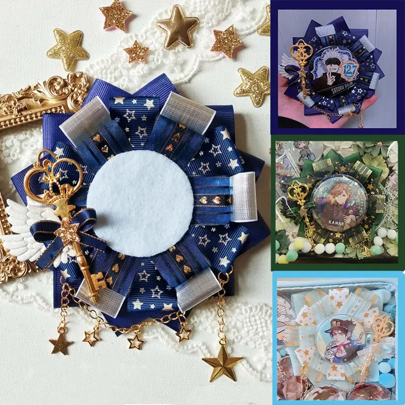 Italife Luxury Anime Badge Holder Decoration Starry Sky Series for 55-58 Badge Pin Anime Women Ita Bag Accessories Display H305