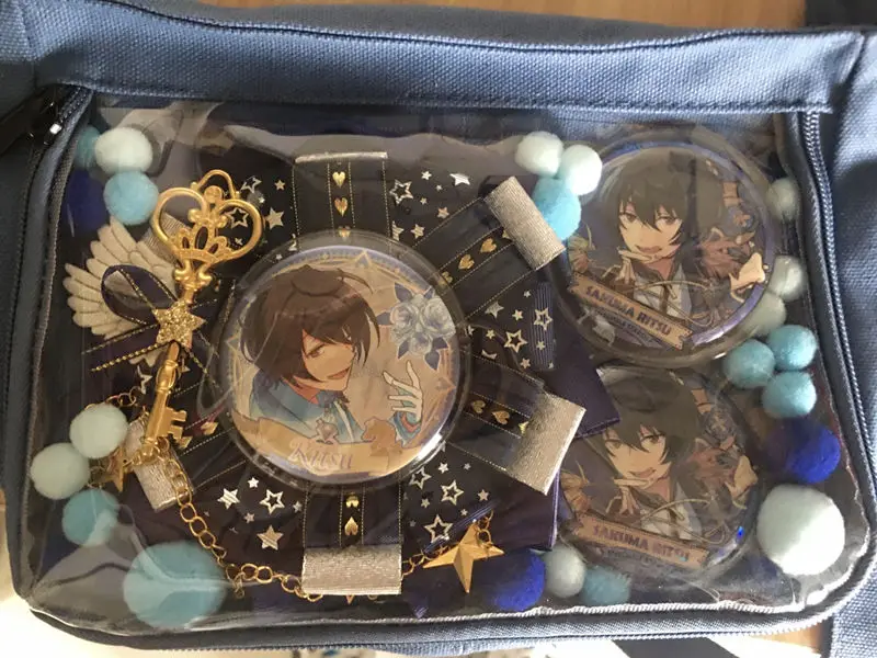 Italife Luxury Anime Badge Holder Decoration Starry Sky Series for 55-58 Badge Pin Anime Women Ita Bag Accessories Display H305