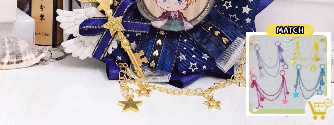 Italife Luxury Anime Badge Holder Decoration Starry Sky Series for 55-58 Badge Pin Anime Women Ita Bag Accessories Display H305