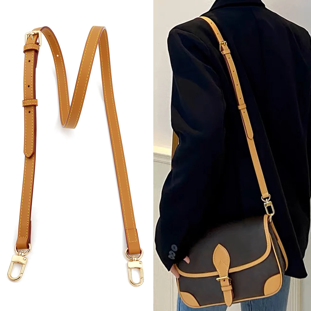 Genuine Cow Leather Bag Strap Women Shoulder Straps Replacement Adjustable Crossbody Handle Handbag Wide Belts Bag Accessories