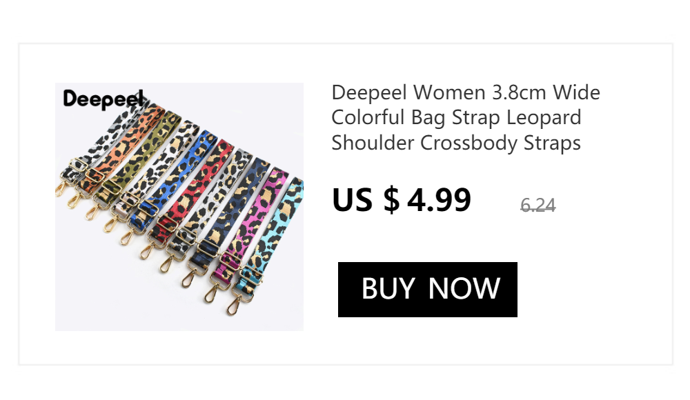 Deepeel Women 3.8cm Wide Colorful Bag Strap Band Leopard Shoulder Crossbody Straps Female Nylon Adjustable Bags Belt Accessory