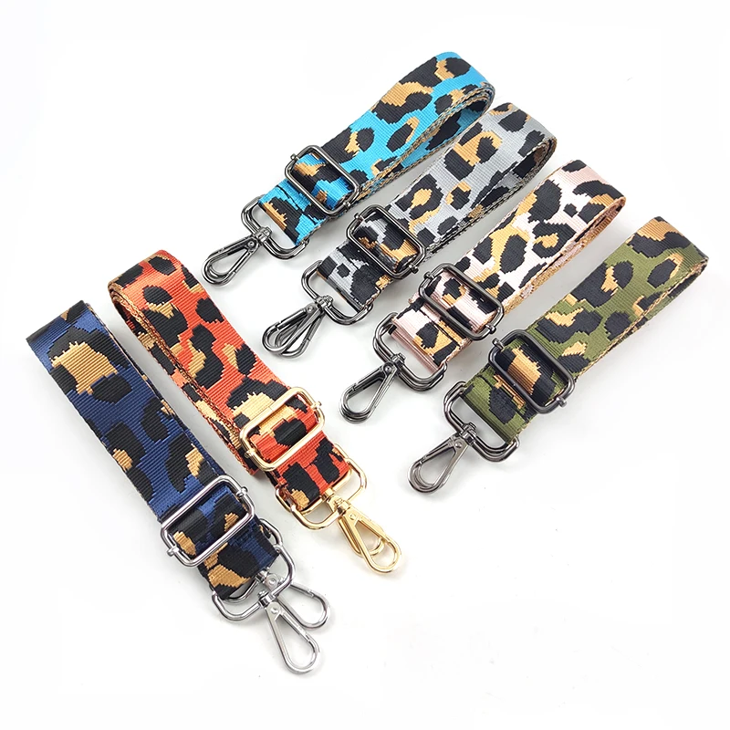 Deepeel Women 3.8cm Wide Colorful Bag Strap Band Leopard Shoulder Crossbody Straps Female Nylon Adjustable Bags Belt Accessory