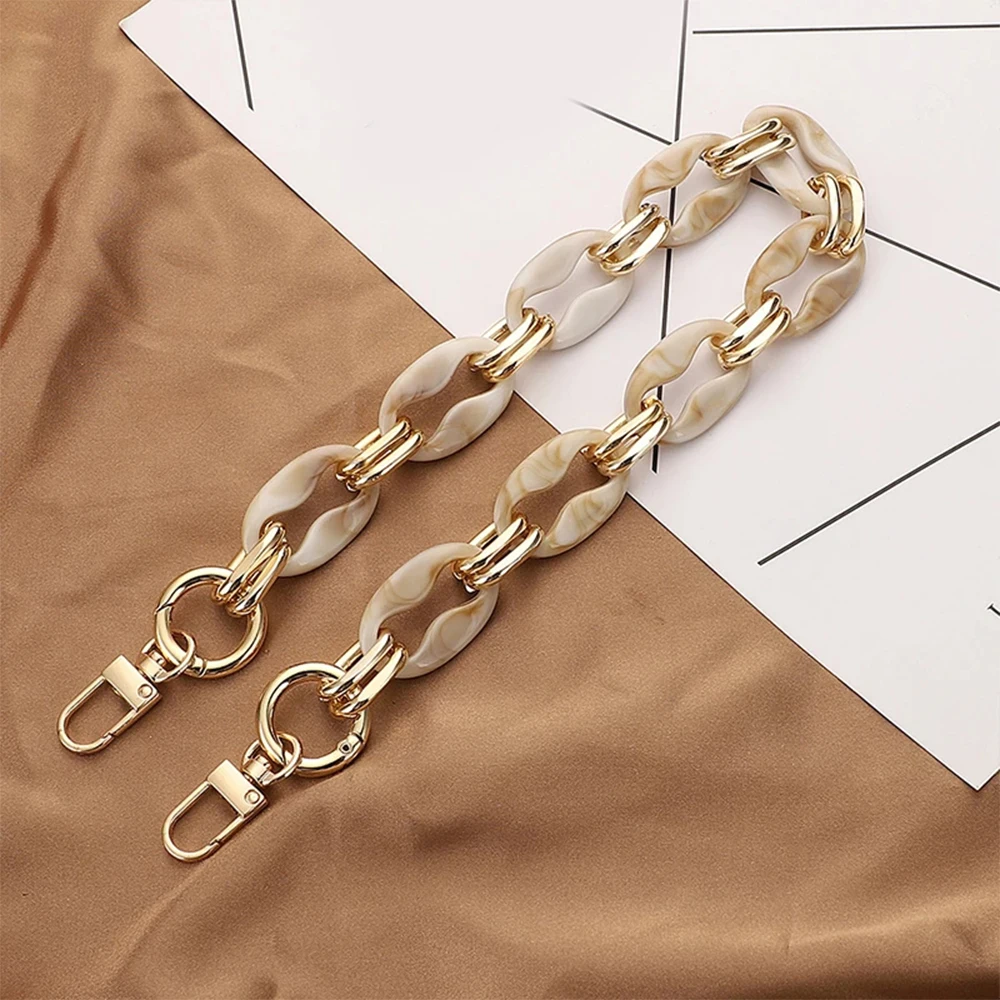 40/60CM Women Acrylic Bag Chains Detachable Resin Chain Shoulder Bag Strap Handheld Bag Chain Fishbone Chain Multiple Colors