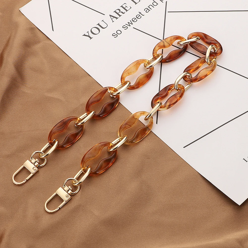 40/60CM Women Acrylic Bag Chains Detachable Resin Chain Shoulder Bag Strap Handheld Bag Chain Fishbone Chain Multiple Colors