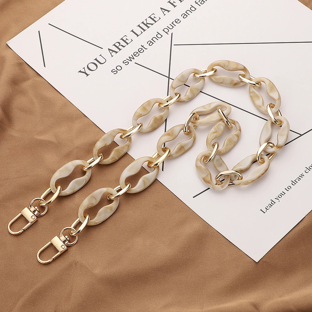 40/60CM Women Acrylic Bag Chains Detachable Resin Chain Shoulder Bag Strap Handheld Bag Chain Fishbone Chain Multiple Colors