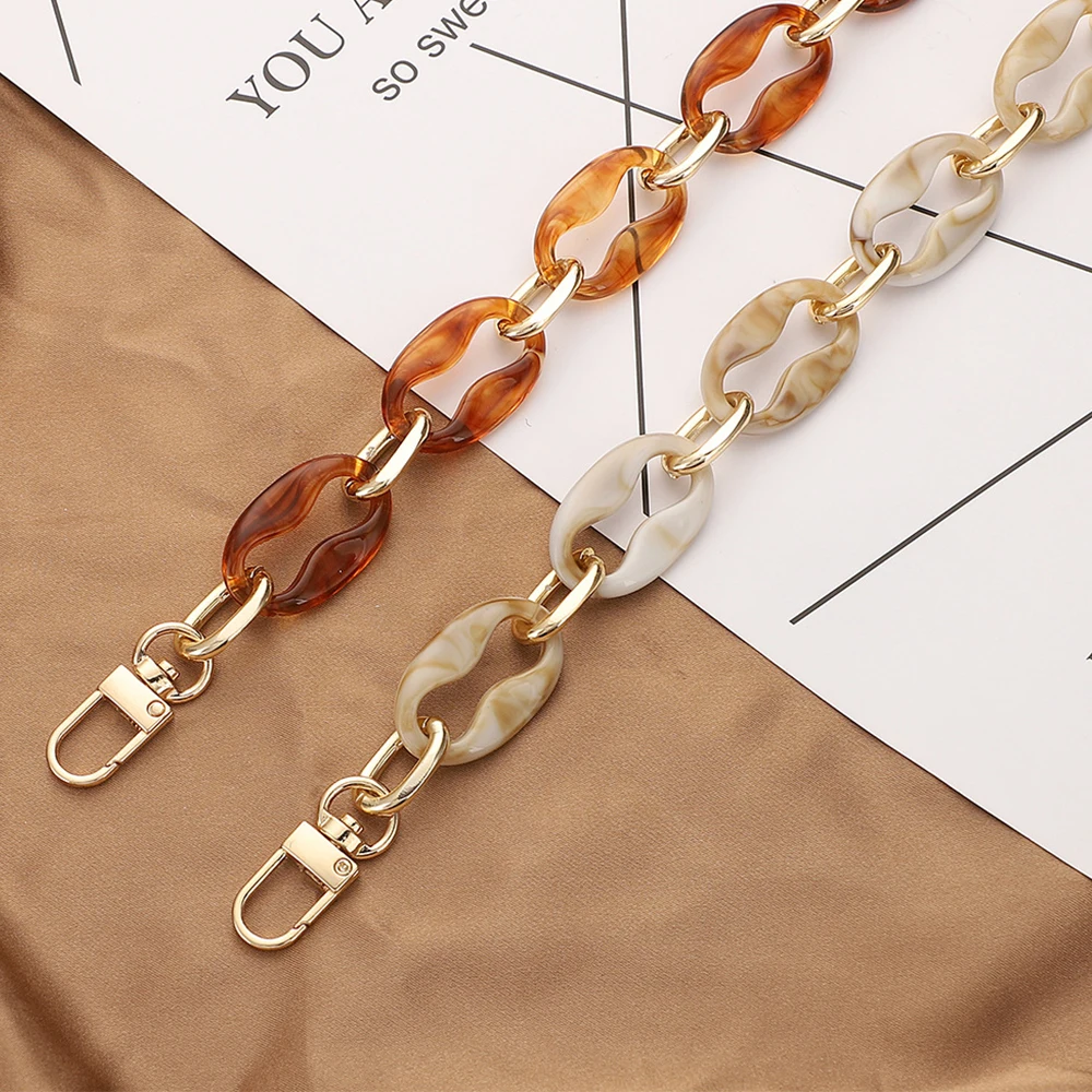 40/60CM Women Acrylic Bag Chains Detachable Resin Chain Shoulder Bag Strap Handheld Bag Chain Fishbone Chain Multiple Colors