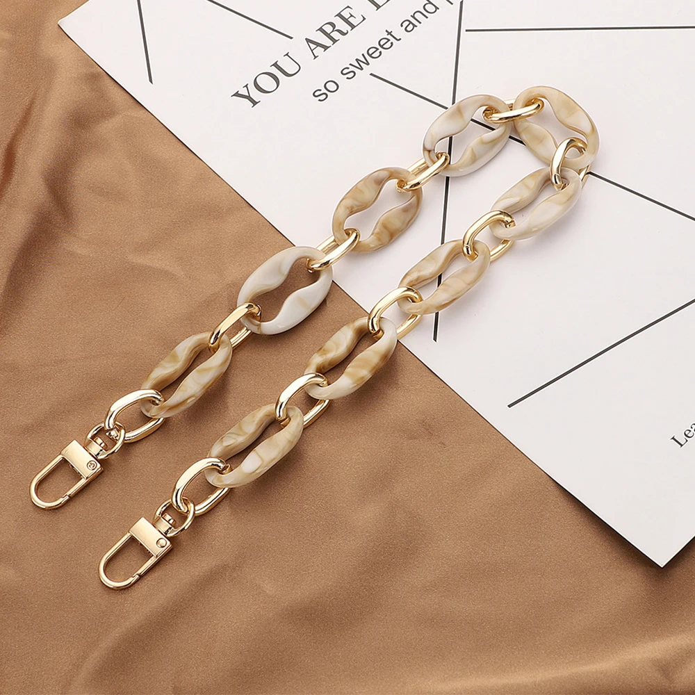 40/60CM Women Acrylic Bag Chains Detachable Resin Chain Shoulder Bag Strap Handheld Bag Chain Fishbone Chain Multiple Colors