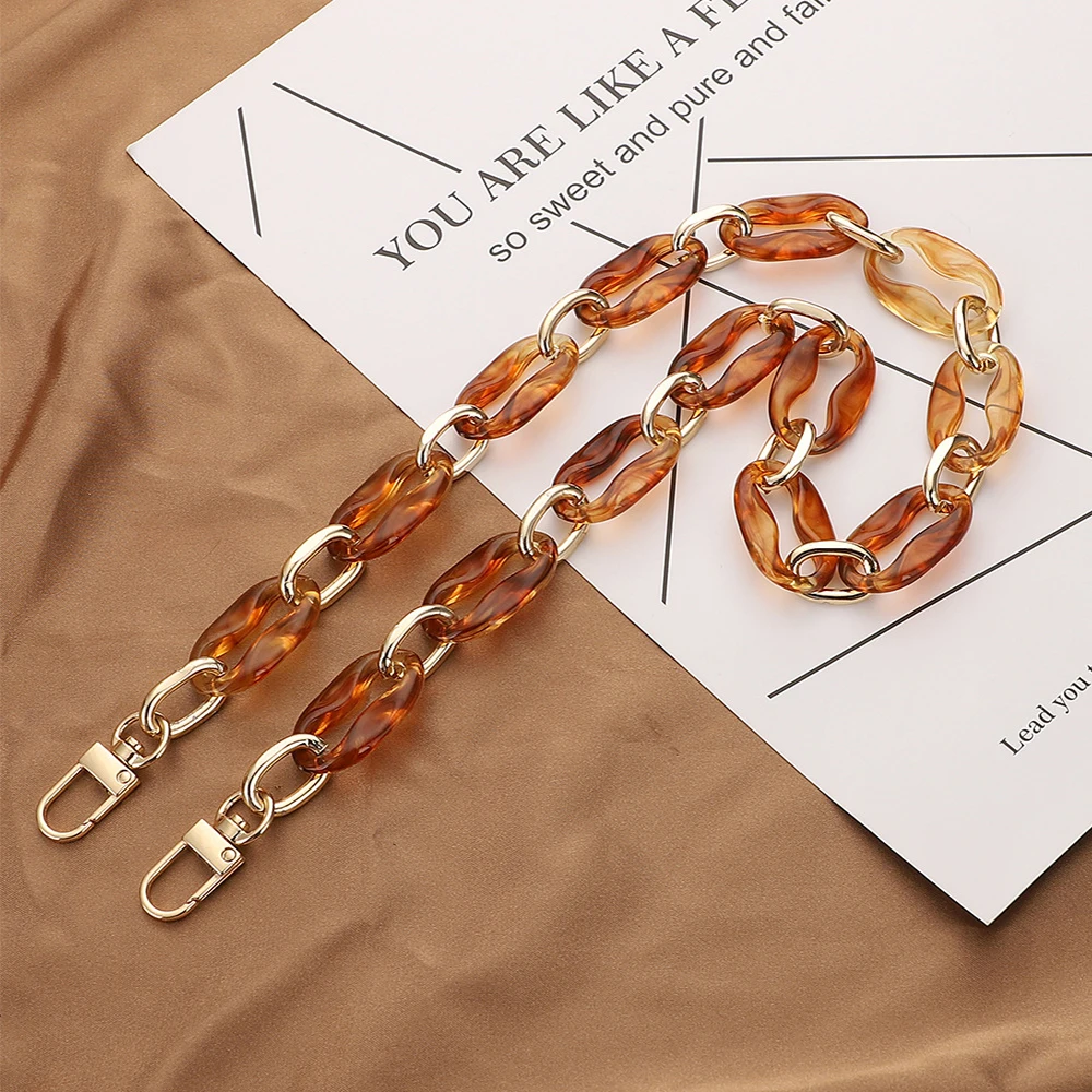 40/60CM Women Acrylic Bag Chains Detachable Resin Chain Shoulder Bag Strap Handheld Bag Chain Fishbone Chain Multiple Colors