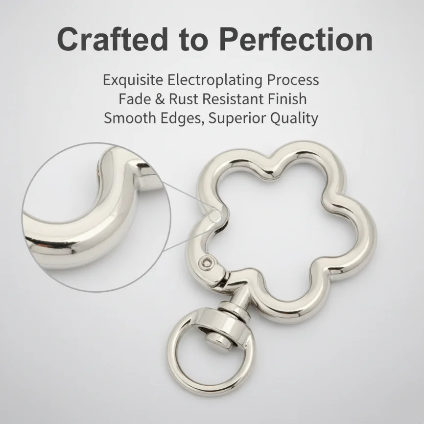 5-100pcs Flower Metal Lobster Claw Clasps Swivel Lanyards Trigger Snap Hooks Strap Connectors for Bag Key Chains Jewelry Making